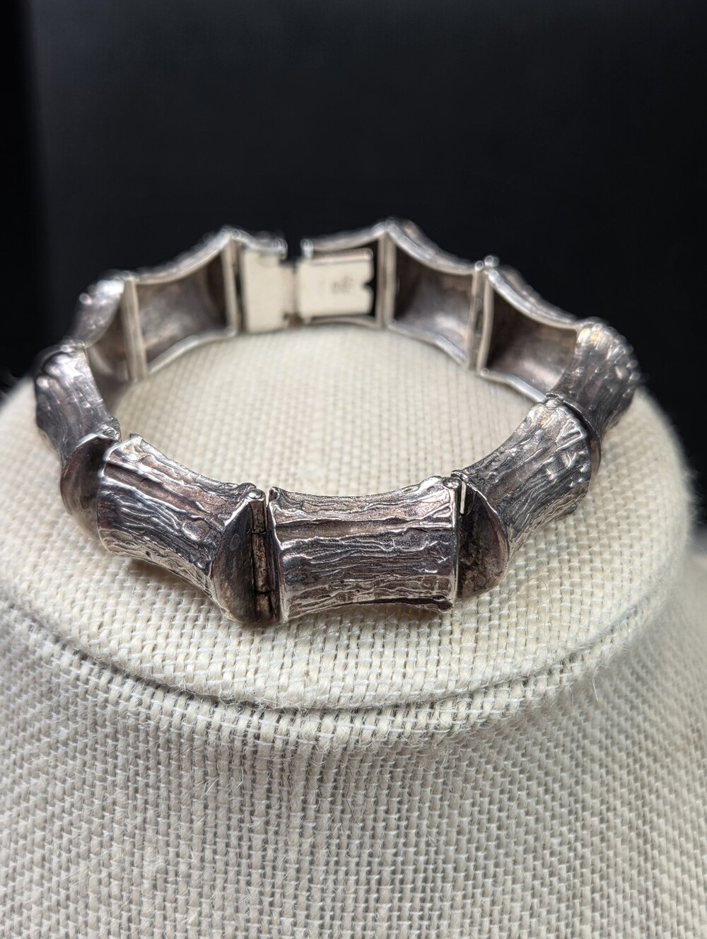 Vintage Giovanni Raspini Sterling Silver Bamboo Bangle Bracelet Italy 925 132AR